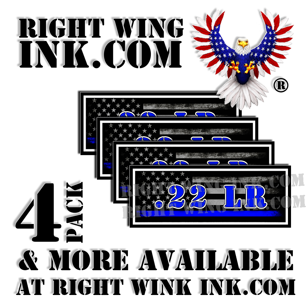 .22 LR Ammo Can Decals Stickers - American Flag