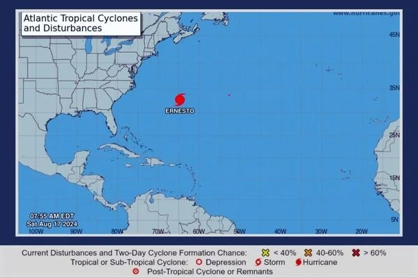 9m Hurricane Ernesto impacts