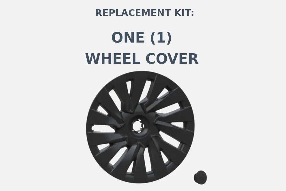 Rimetrix Umbra Black Wheel Covers Hub Caps for 2024 Tesla Model 3 Highland