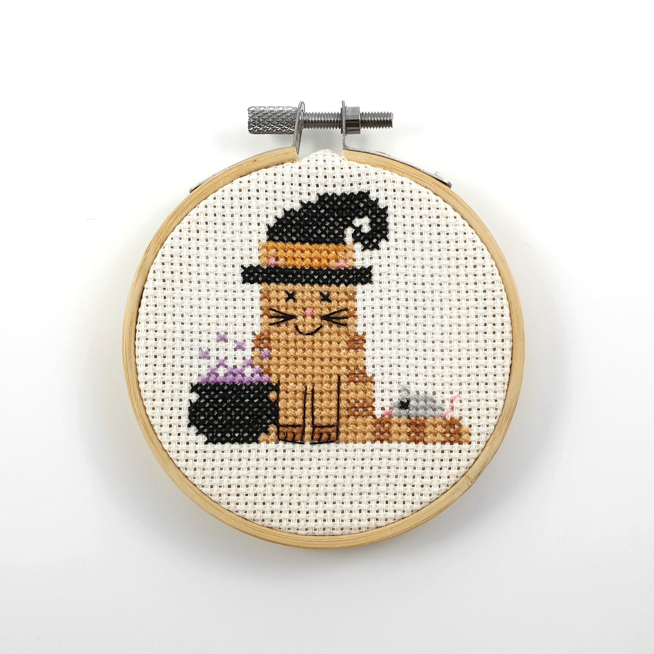 witch cat cross stitch pdf pattern