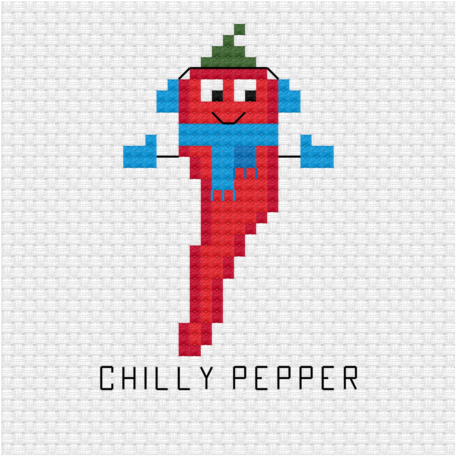 Chilly pepper cross stitch pdf pattern 
