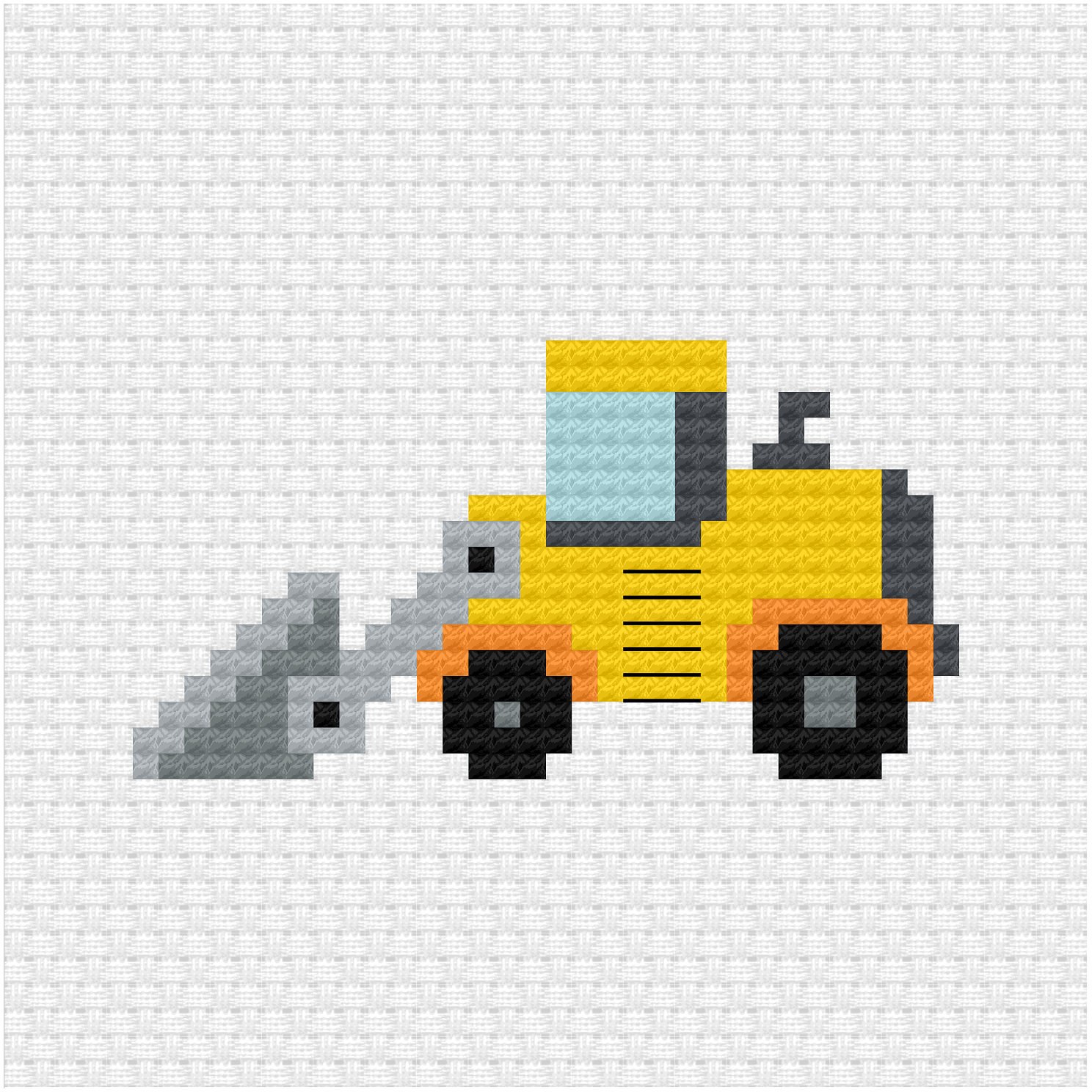 Front loader cross stitch pdf pattern
