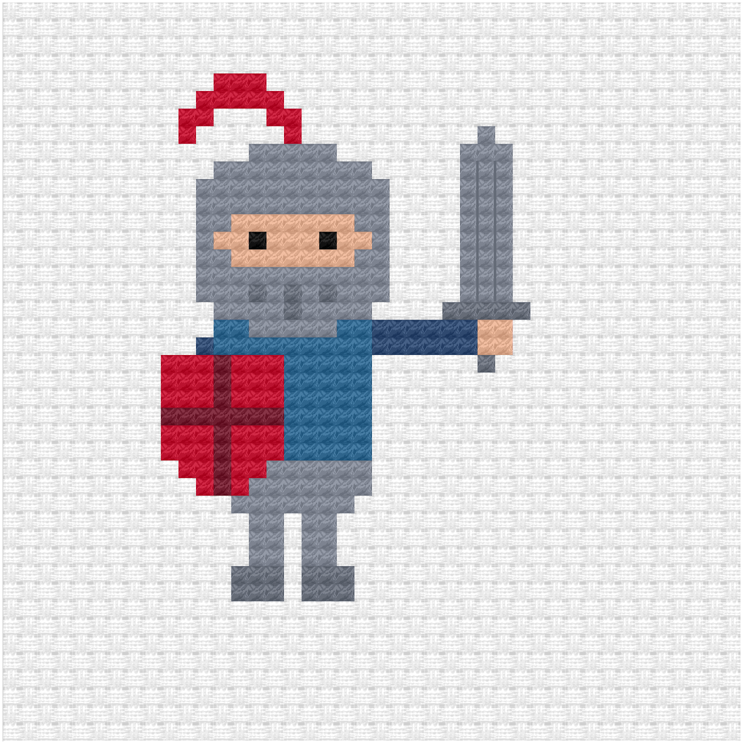 Knight cross stitch pdf pattern