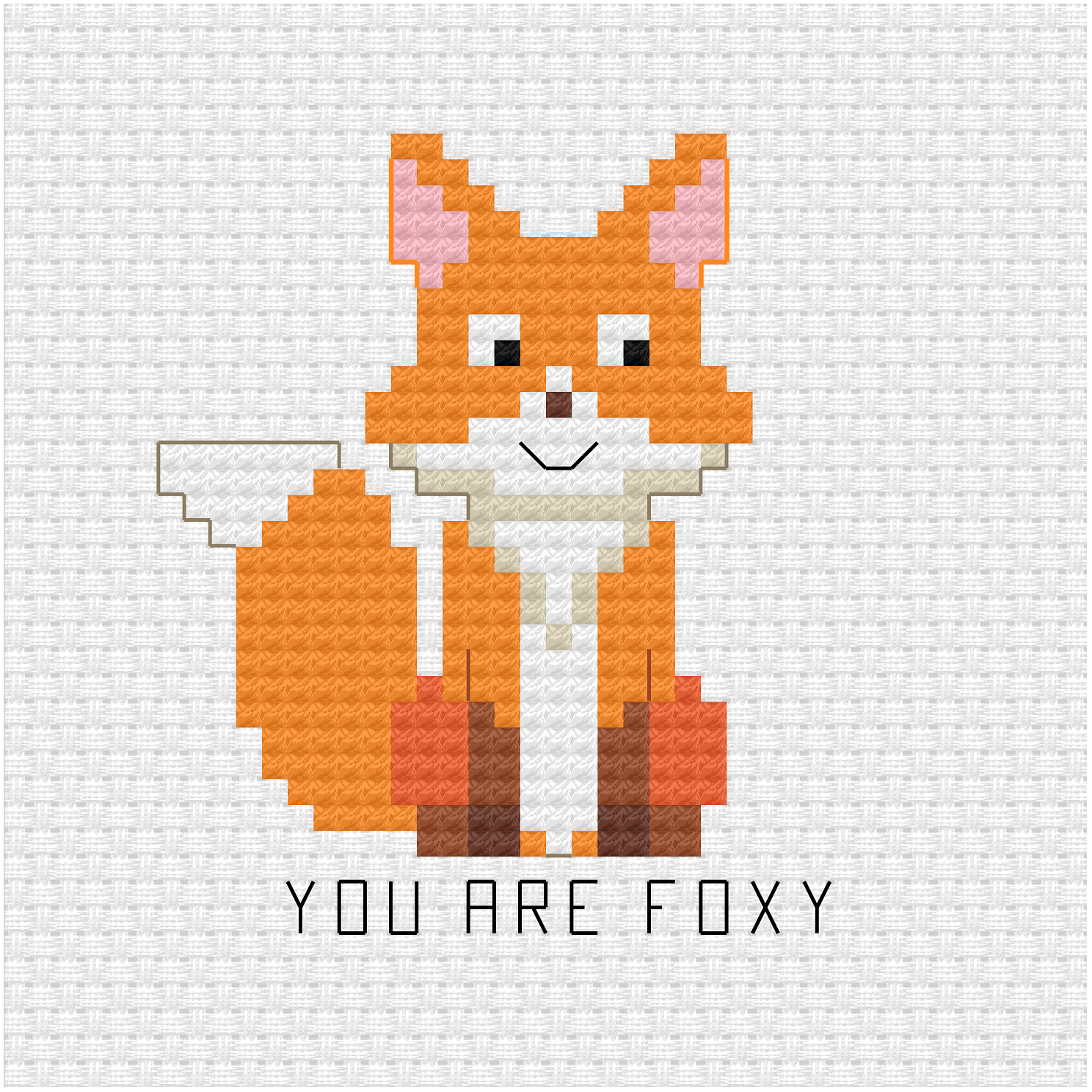 You are foxy cross stitch pdf pattern
