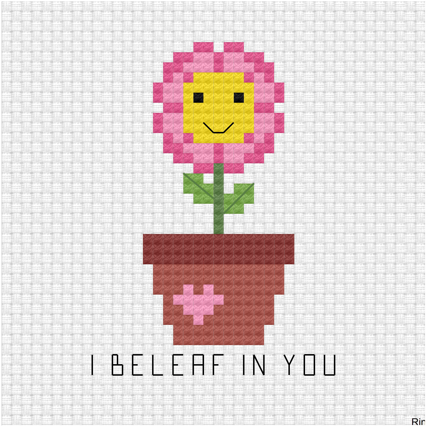 I beleaf in you cross stitch pdf pattern