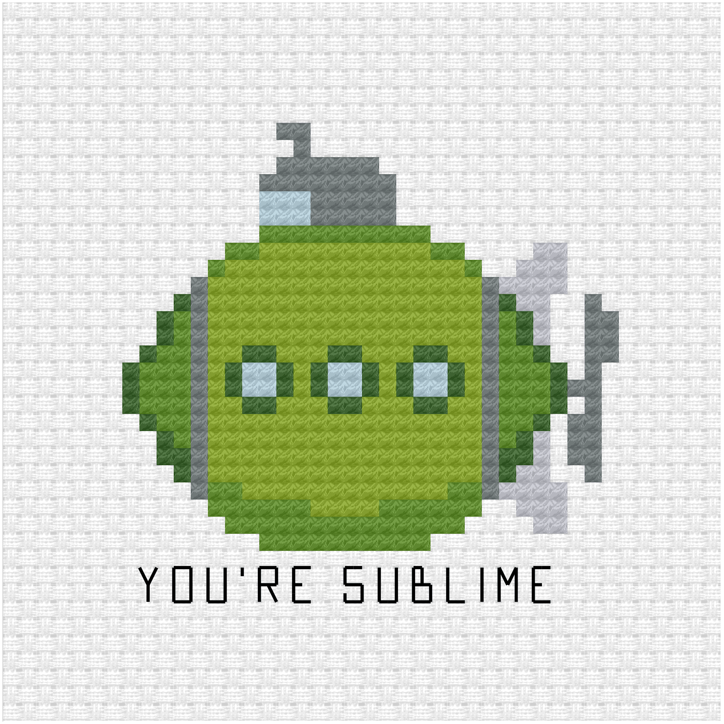 You're sublime cross stitch pdf pattern