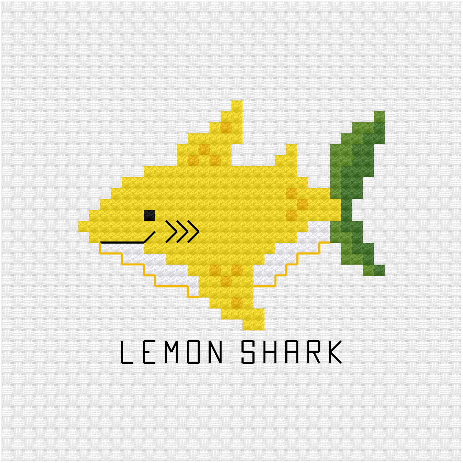 Lemon shark cross stitch pdf pattern