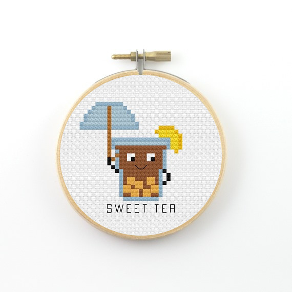 Sweet tea cross stitch pdf pattern