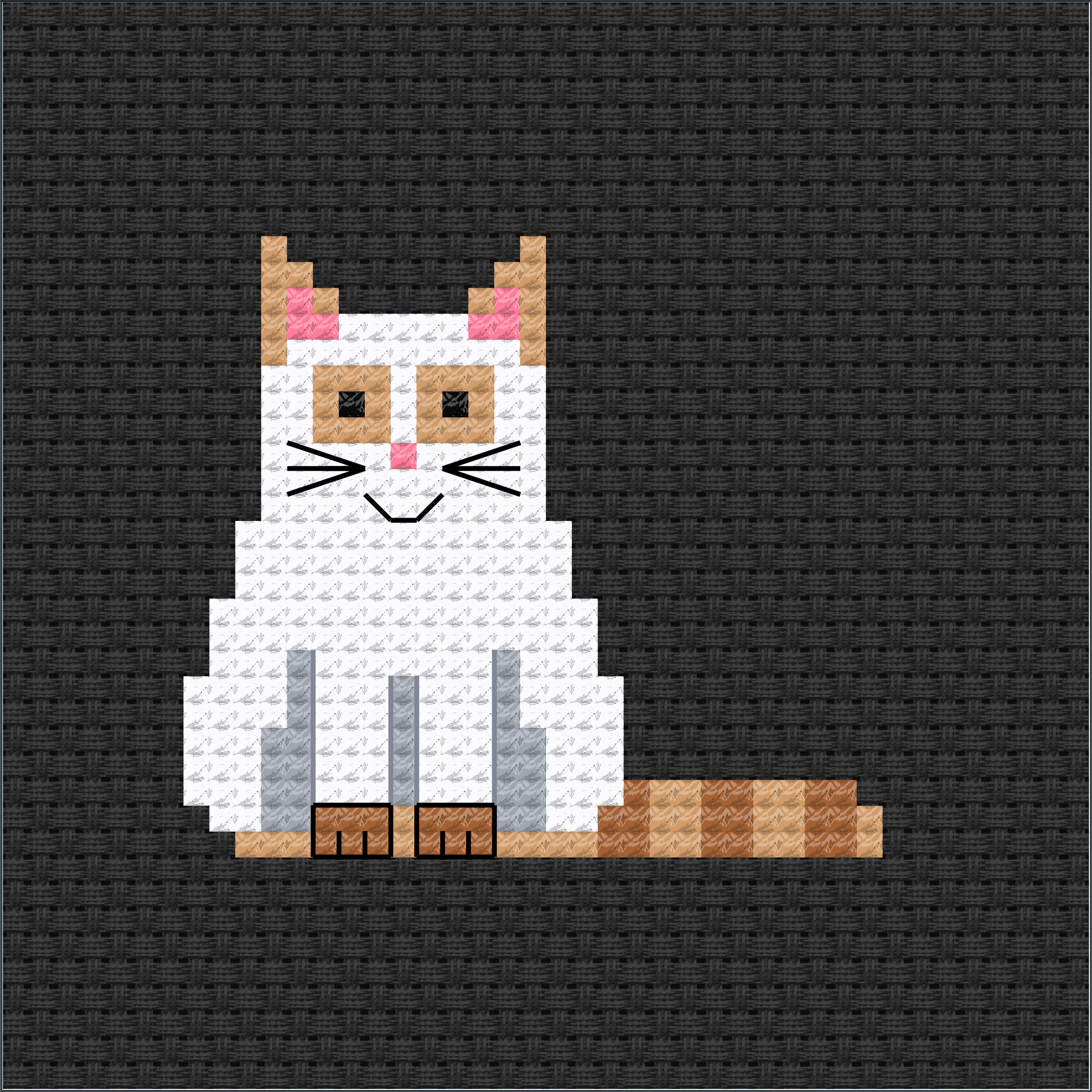 Cat ghost cross stitch pdf pattern