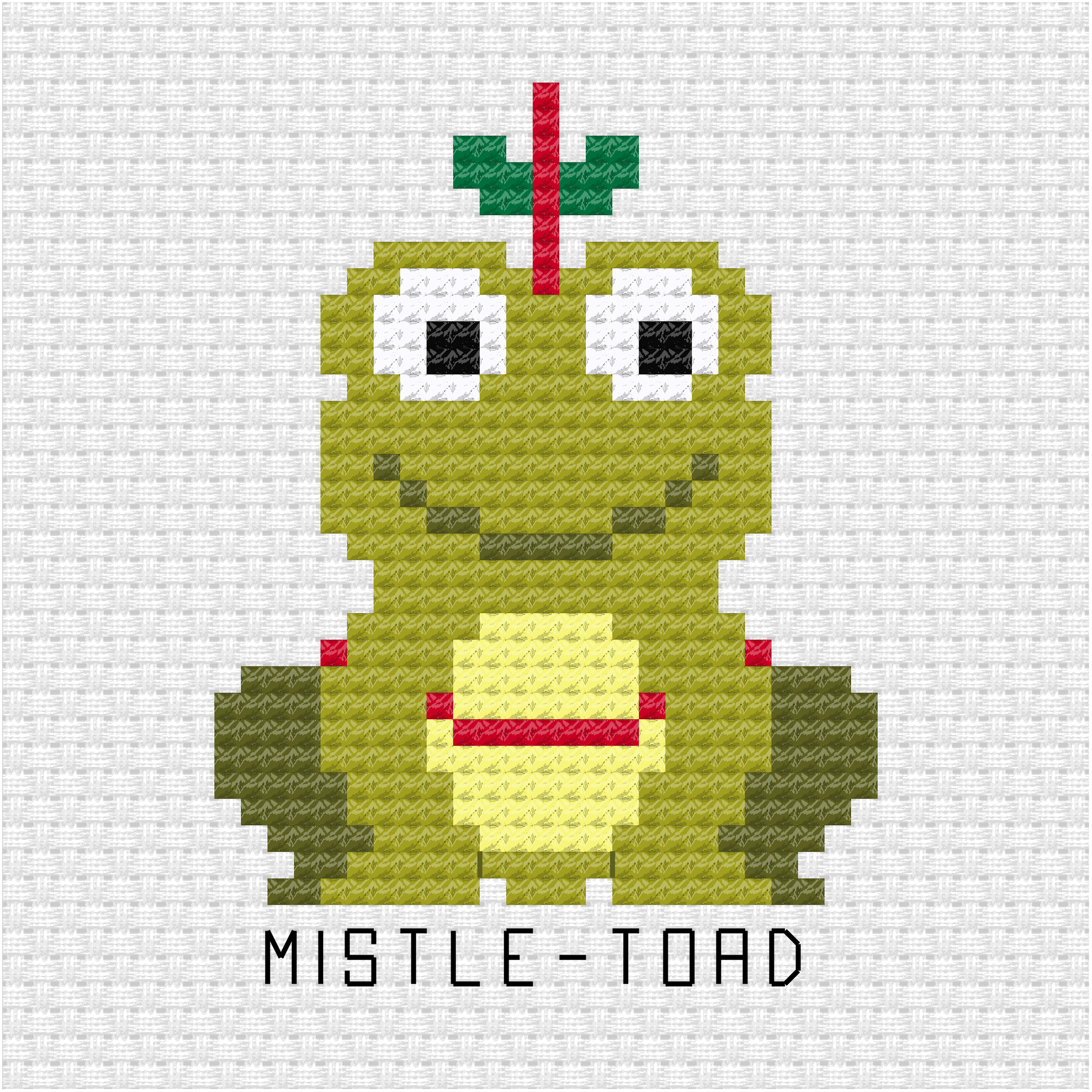 Mistle - toad cross stitch pdf pattern