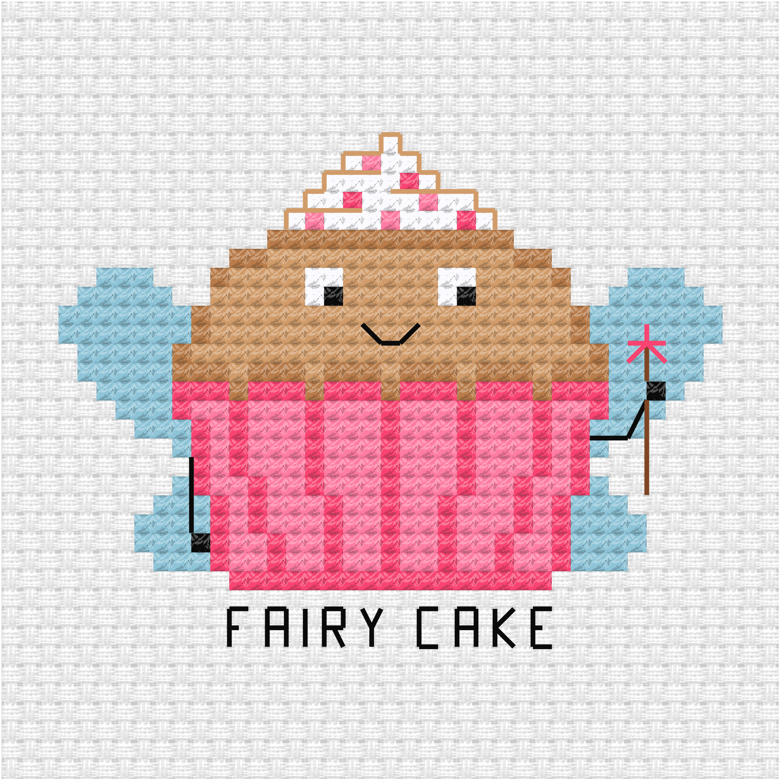 Fairy cake cross stitch pdf pattern
