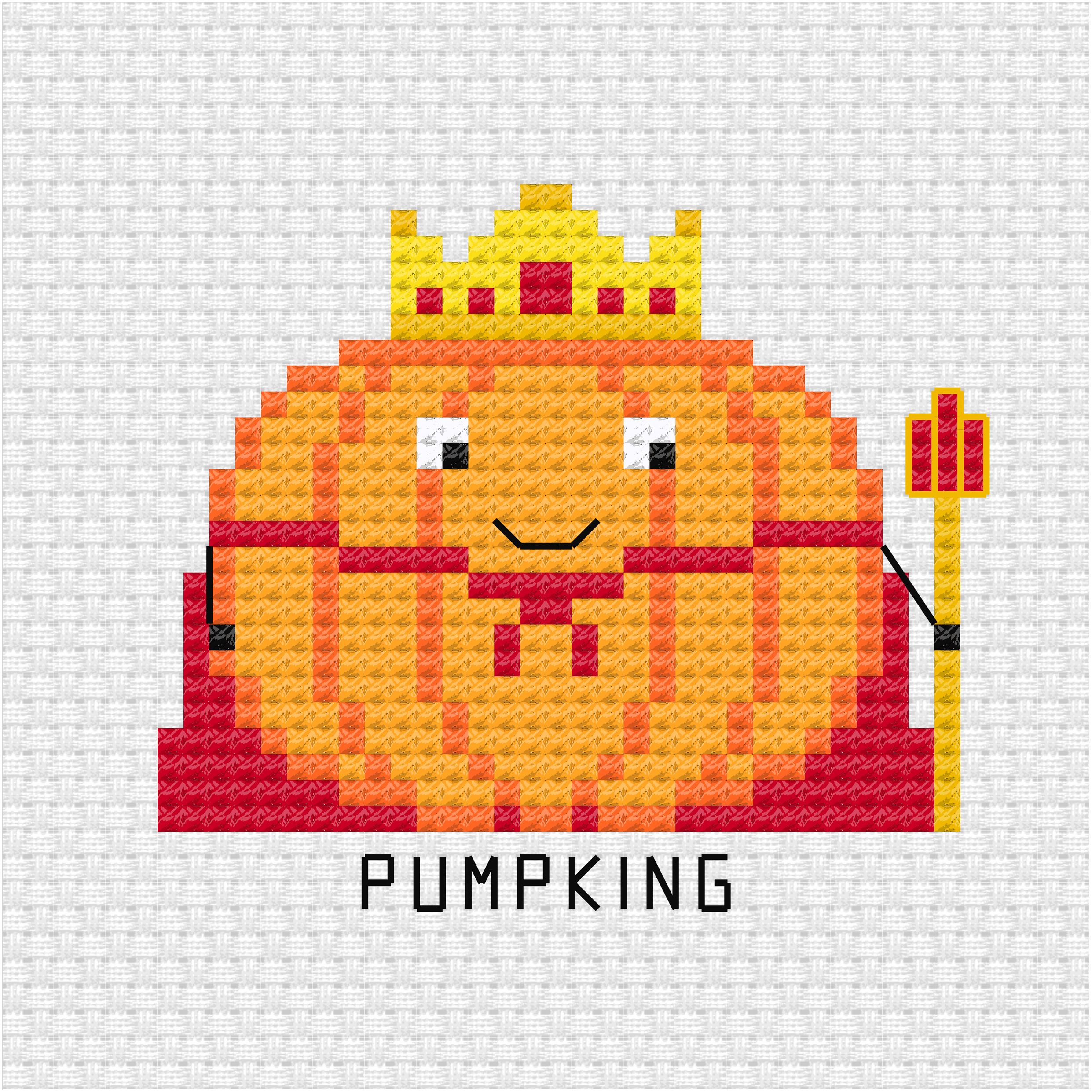 Pumpking cross stitch pdf pattern