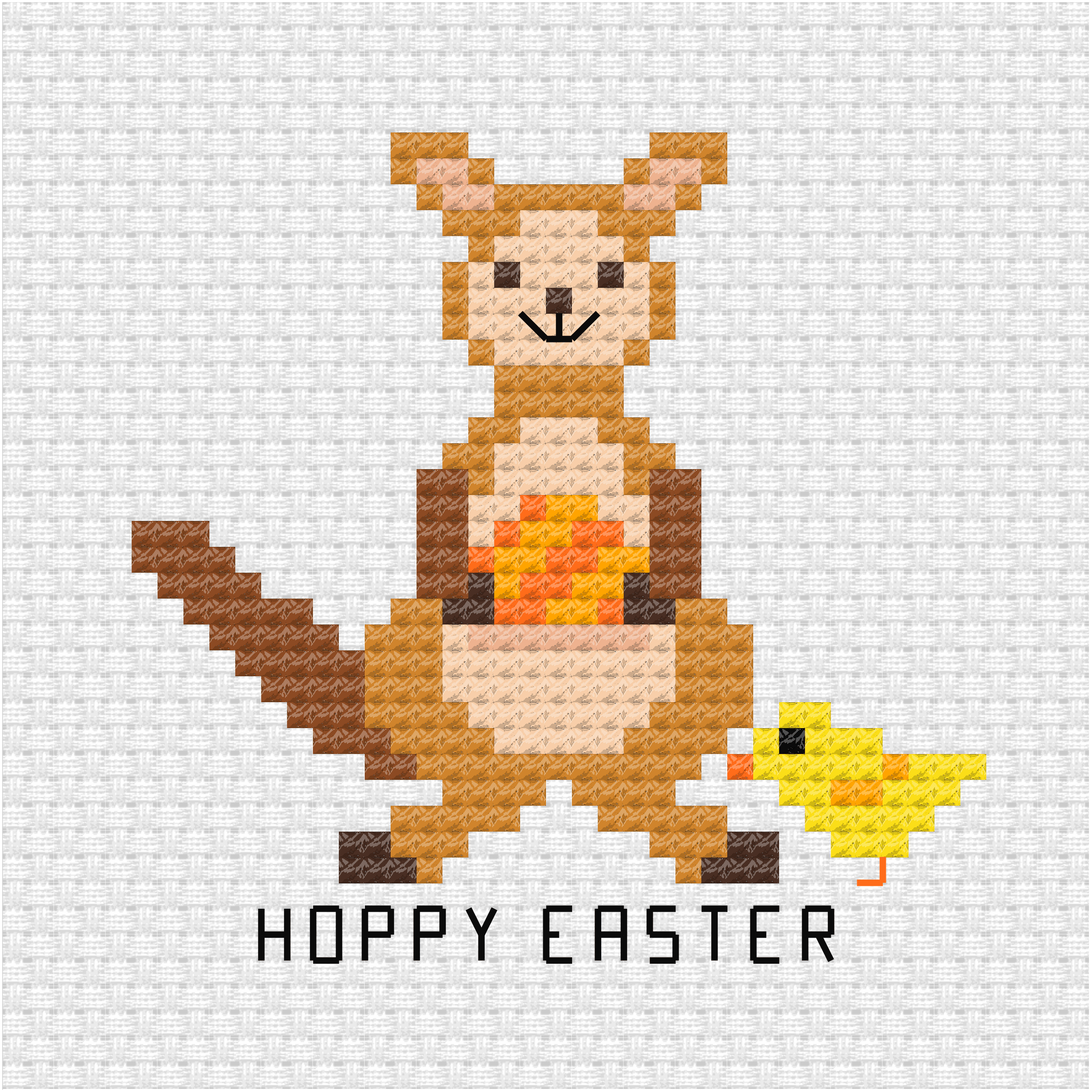 Hoppy easter cross stitch pdf pattern