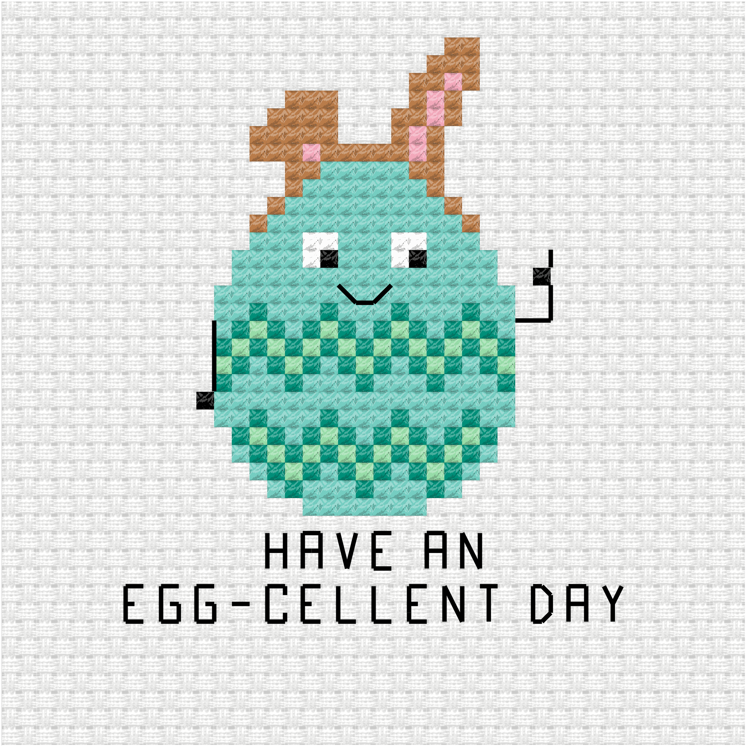 Have an egg-cellent day cross stitch pdf pattern