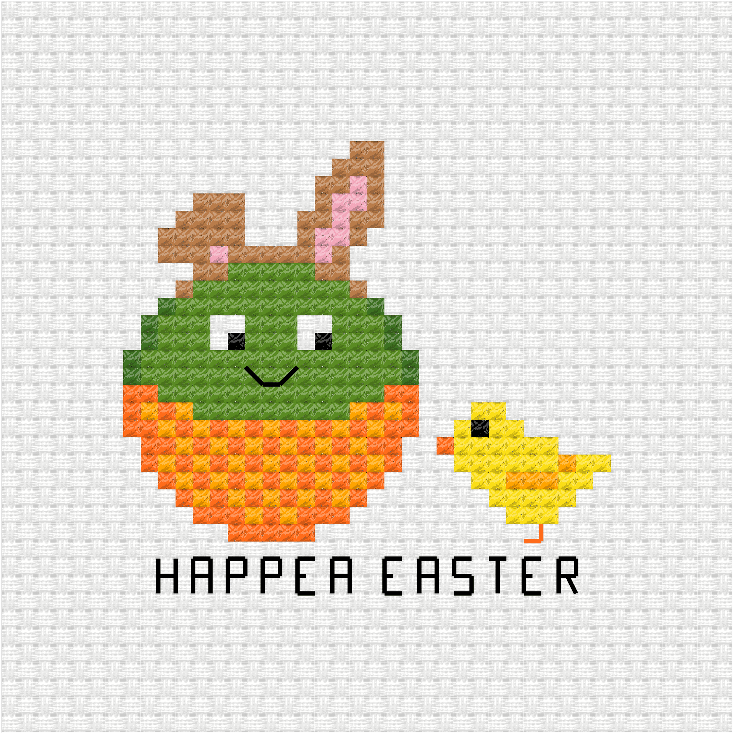 Happea easter cross stitch pdf pattern