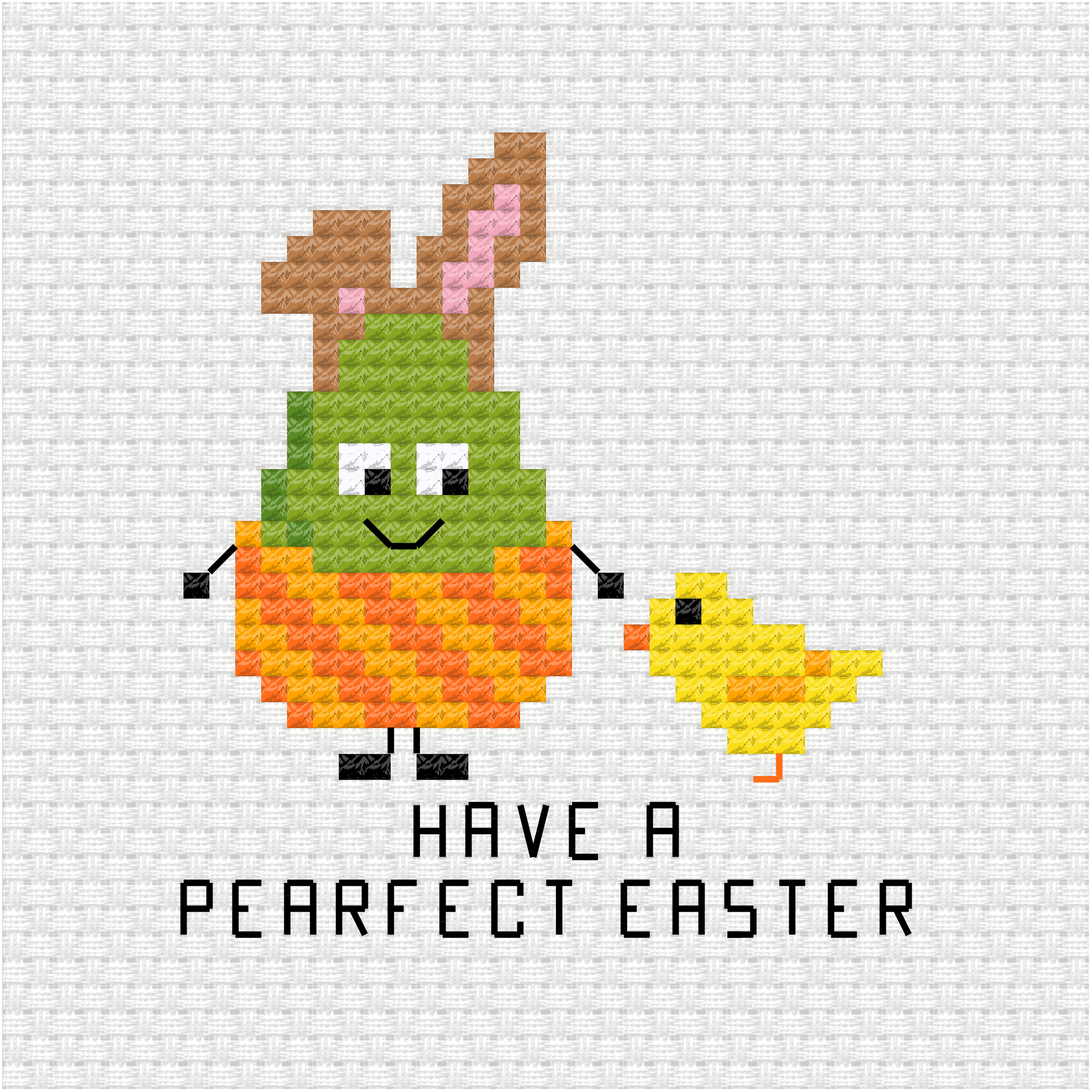 Have a pearfect easter cross stitch pdf pattern