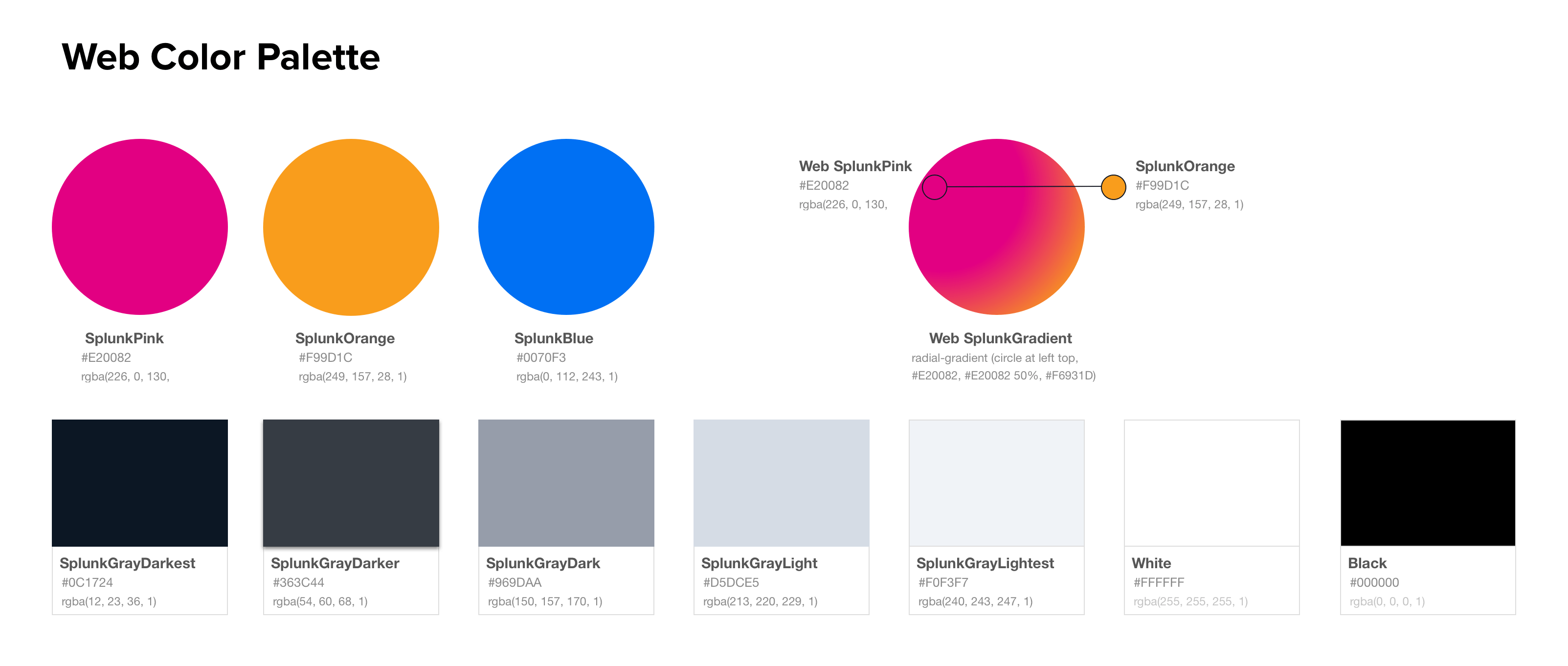 Splunk Color Palette