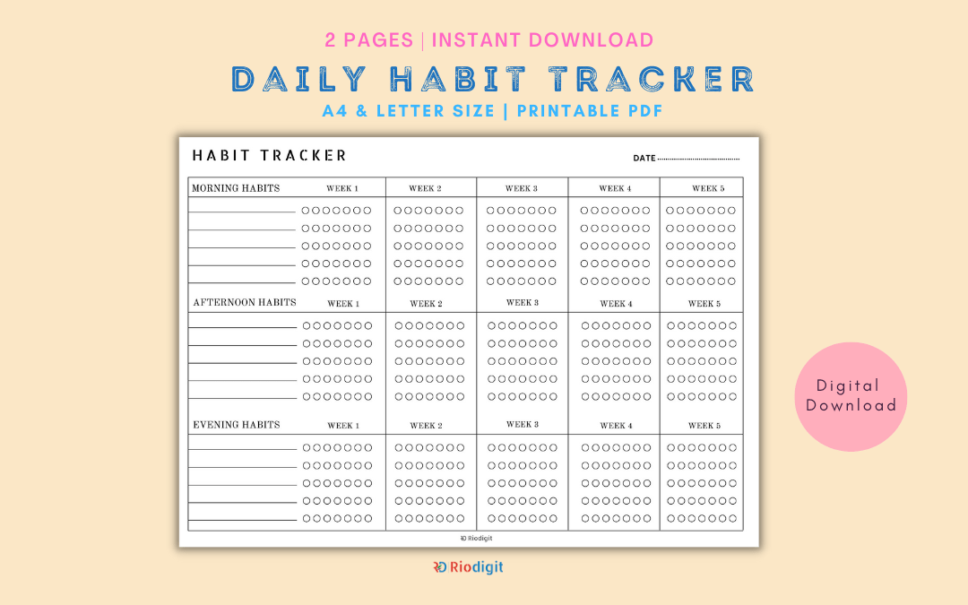 Daily Habit Tracker Printable