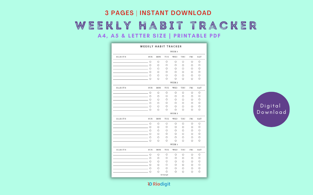 Weekly Habit Tracker Printable