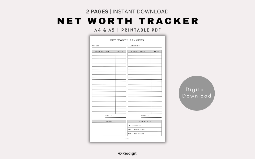 Net Worth Tracker Printable