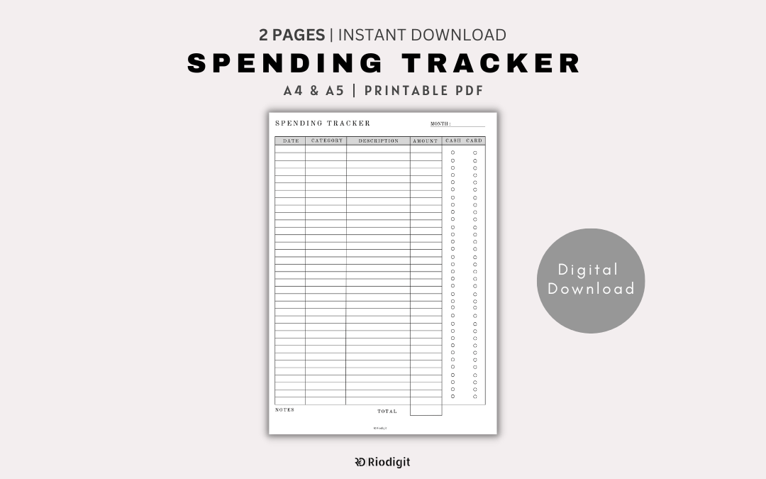 Spending Tracker Printable