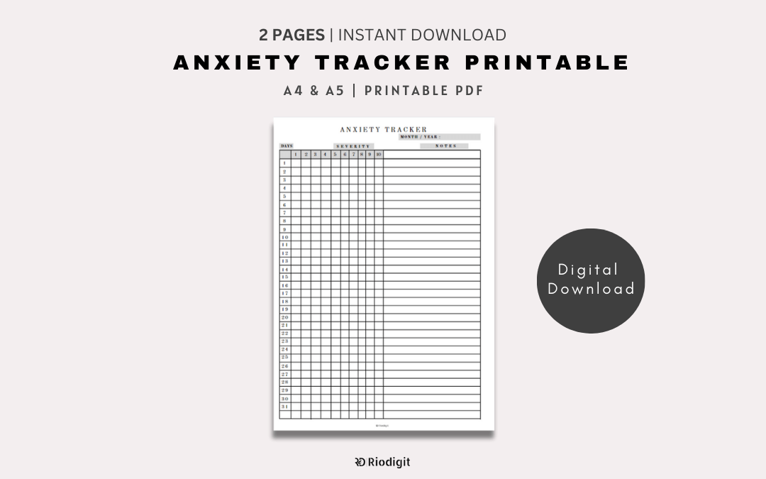 Anxiety Tracker Printable