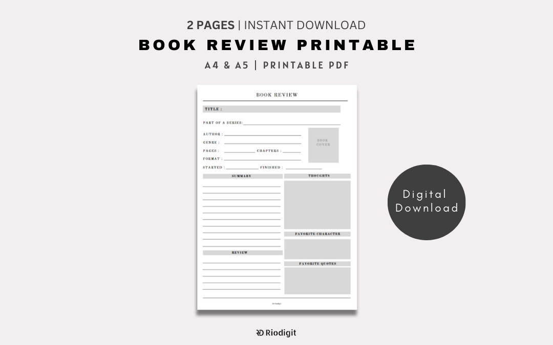 Book Review Printable