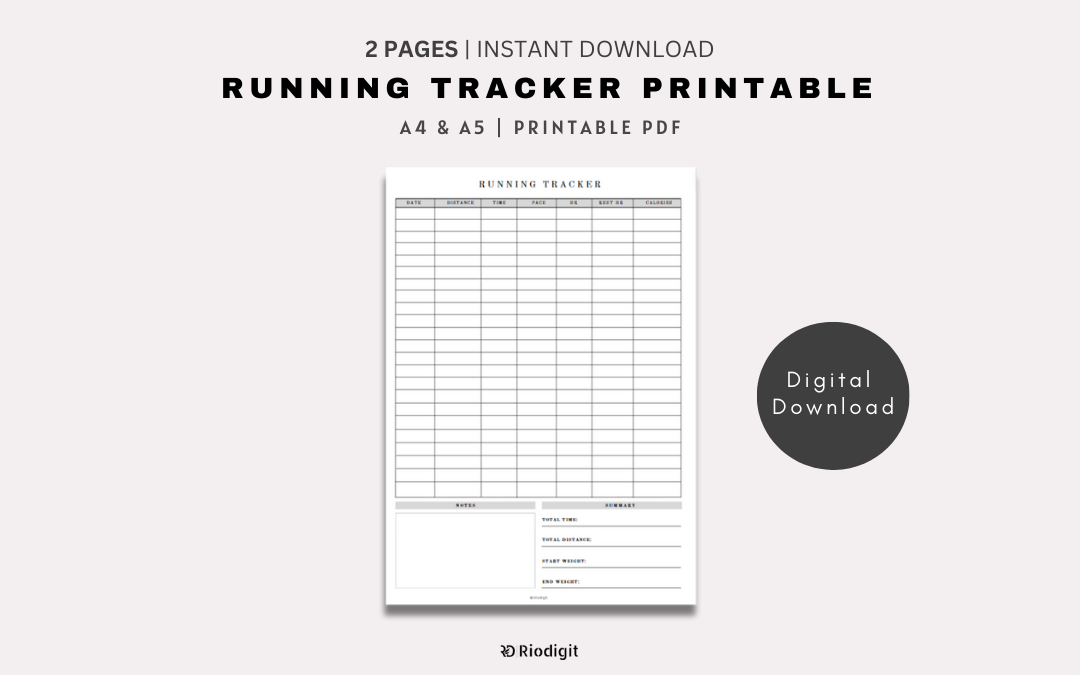 Running Log Printable