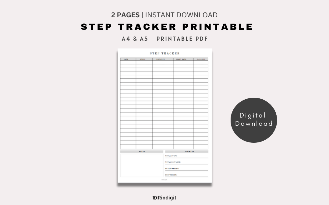 Step Tracker Printable