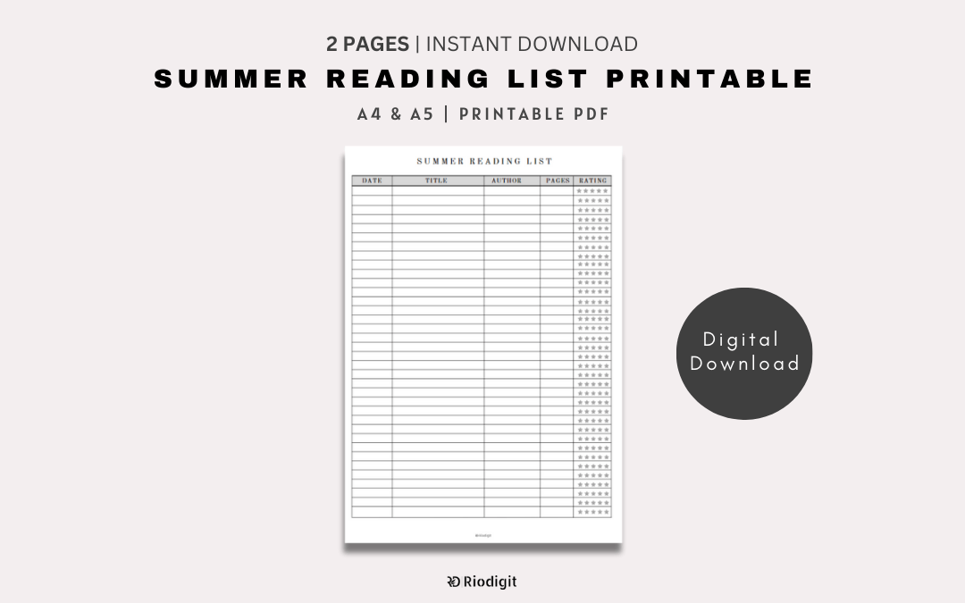 Summer Reading Set Printable