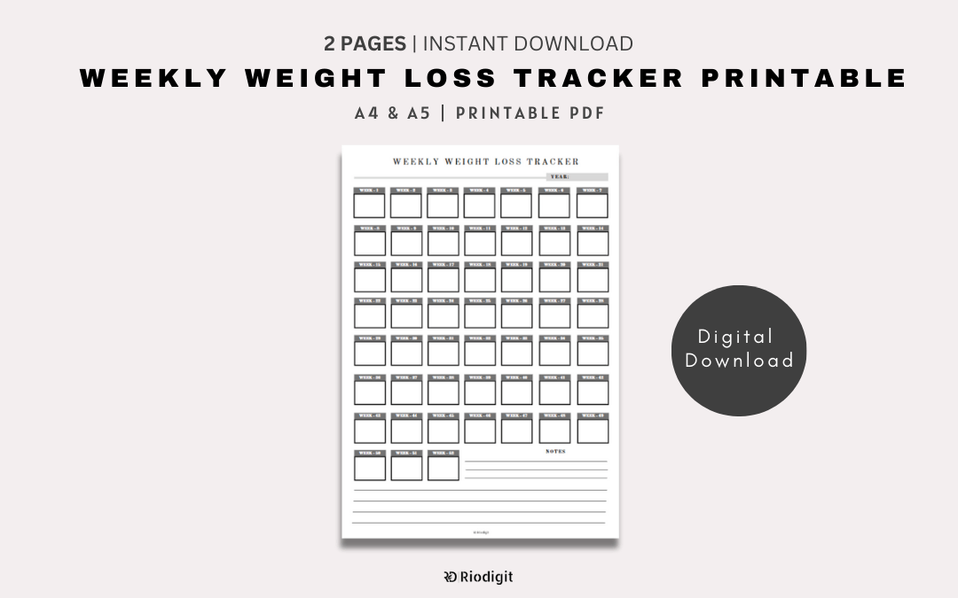 Weekly Weight Loss Tracker Printable
