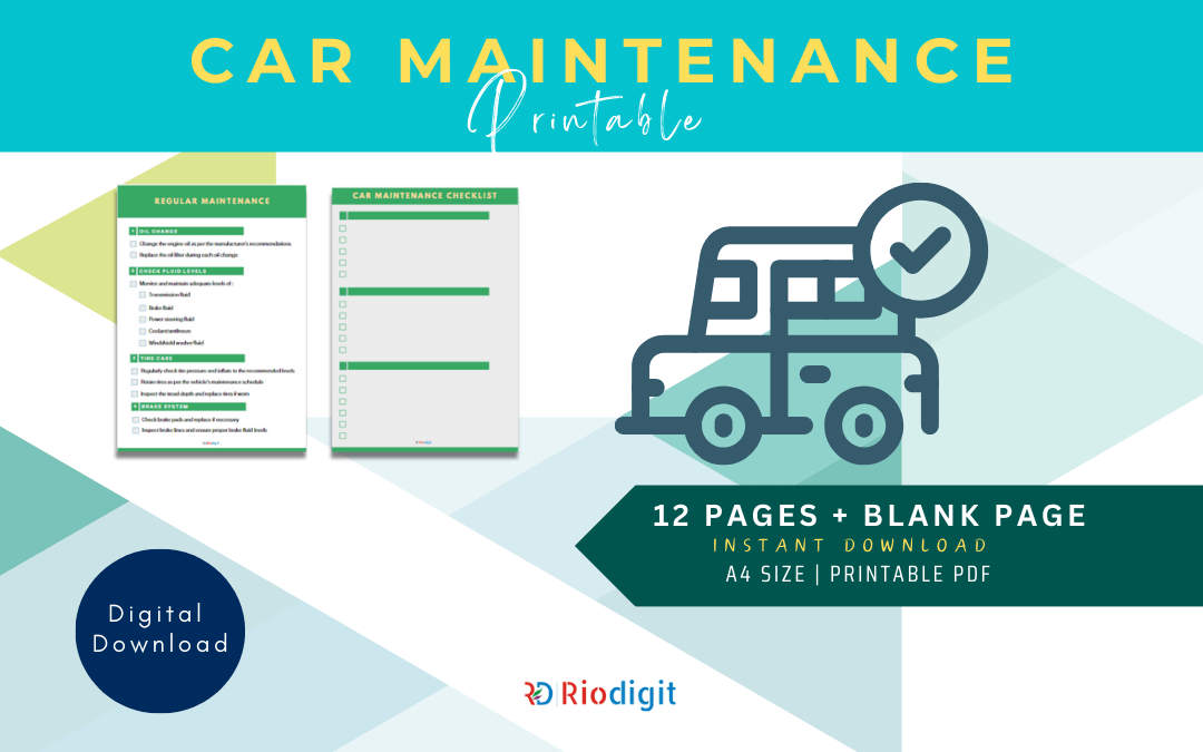 Car Maintenance Checklist Printable