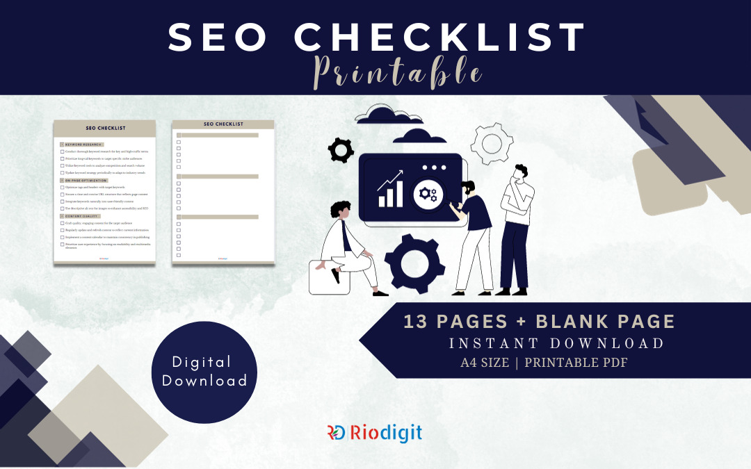 SEO Checklist Printable Images