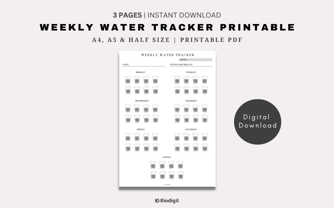 Weekly Water Tracker Printable