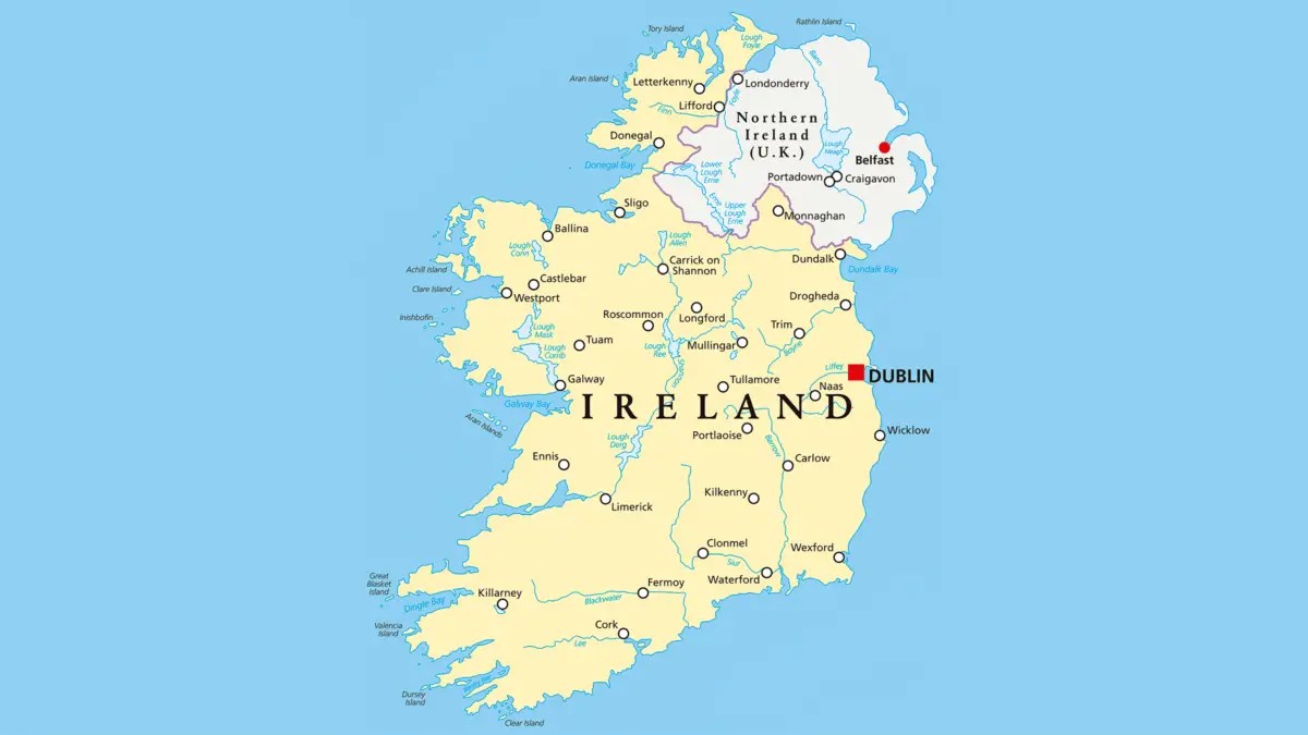 River Shannon Ireland Map Rio Shannon Mapa 