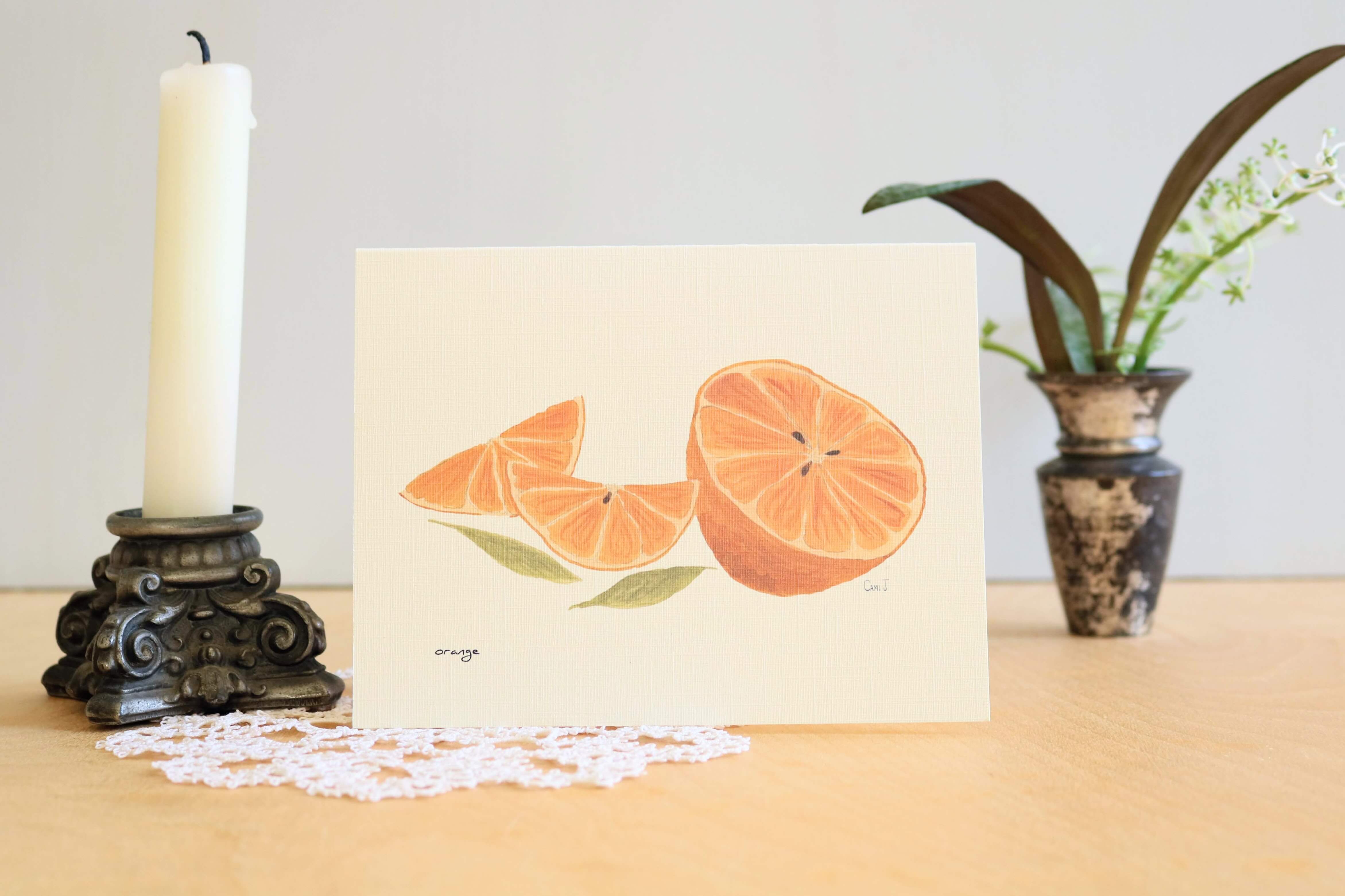 Citrus Fruit 8-Card Set - Ripe and Roasted