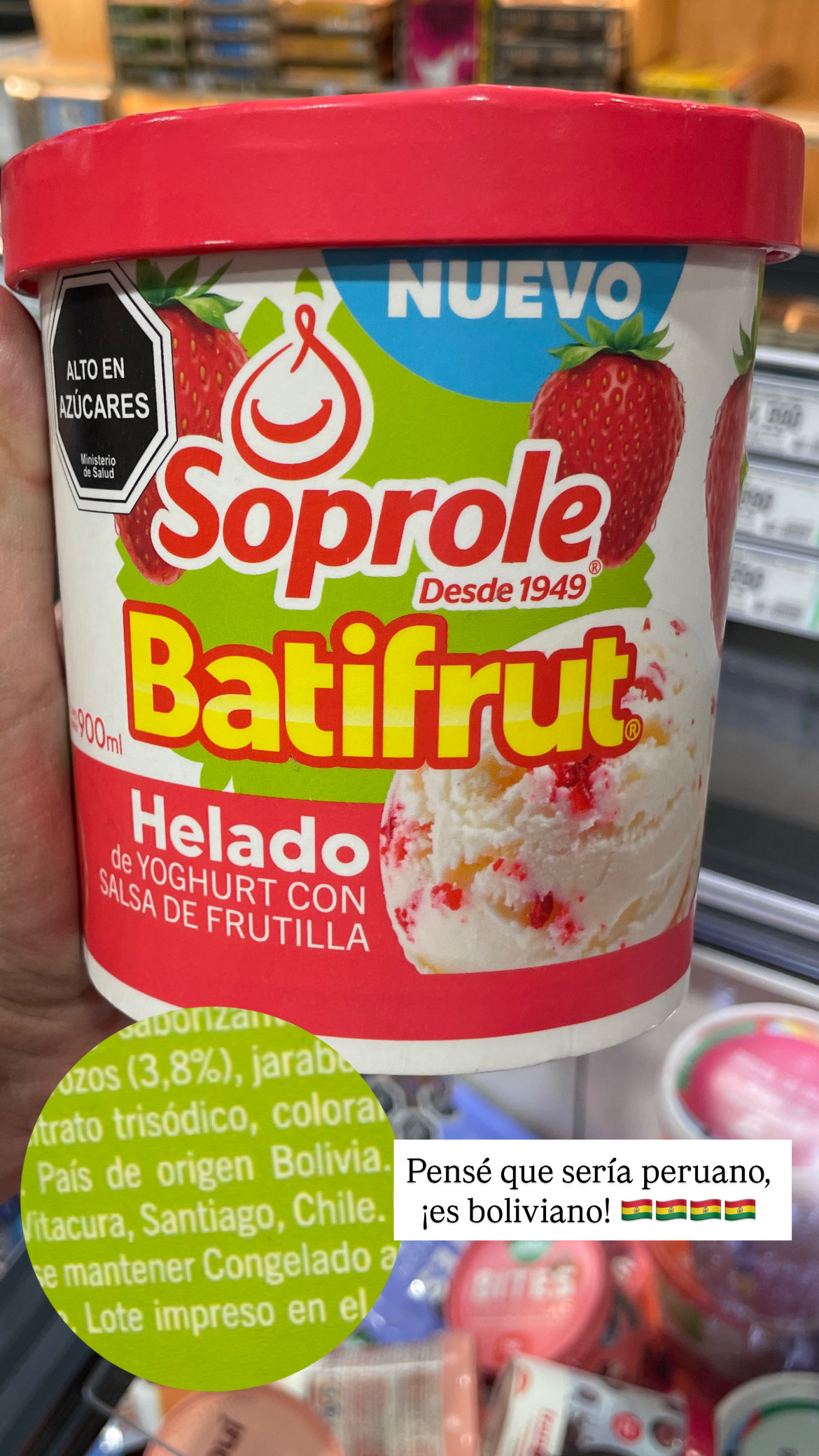 El helado boliviano de Soprole