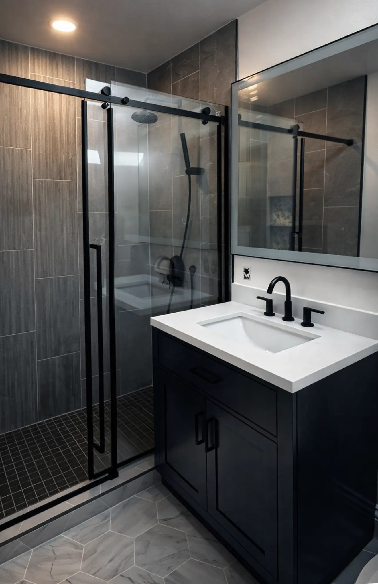 Dark Elegant Bathrooms