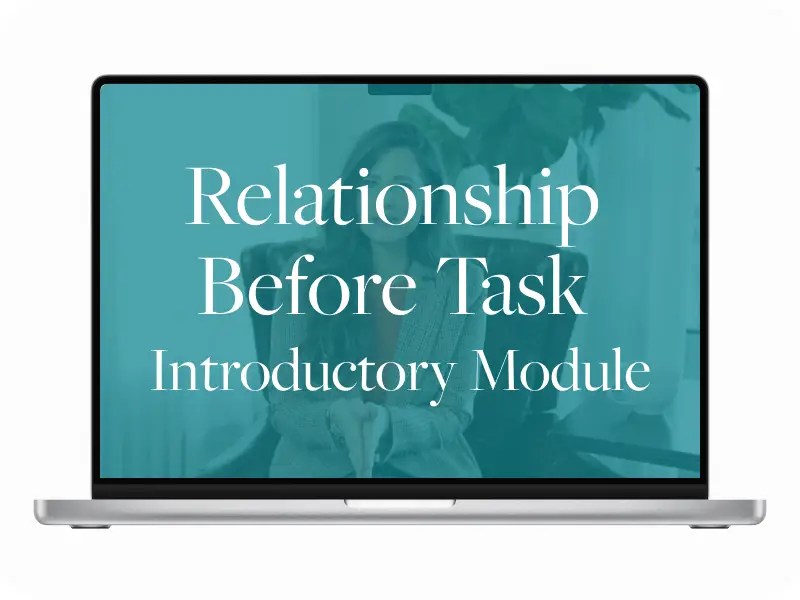 Relationship before task introductory module