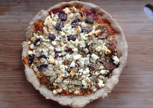 Homemade deep dish pizza