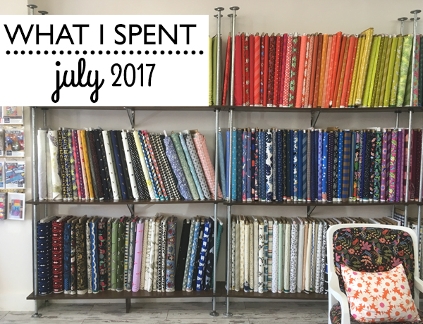 What I spent: July 2017