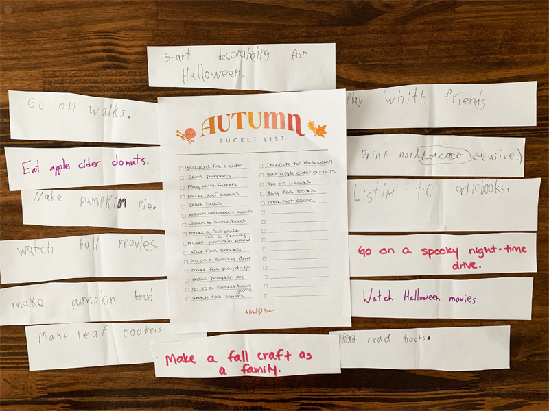 Our family fall bucket list