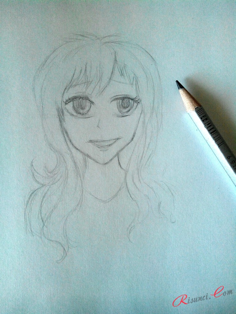 как нарисовать аниме девочку с ушками