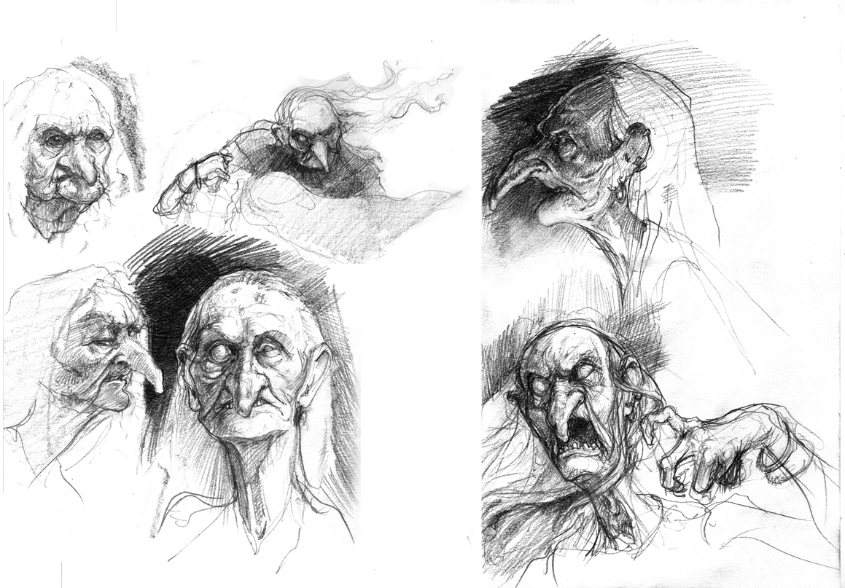 как нарисовать страшную картинку