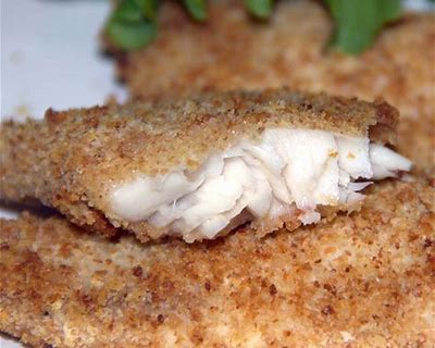 air fried fish on a plate.