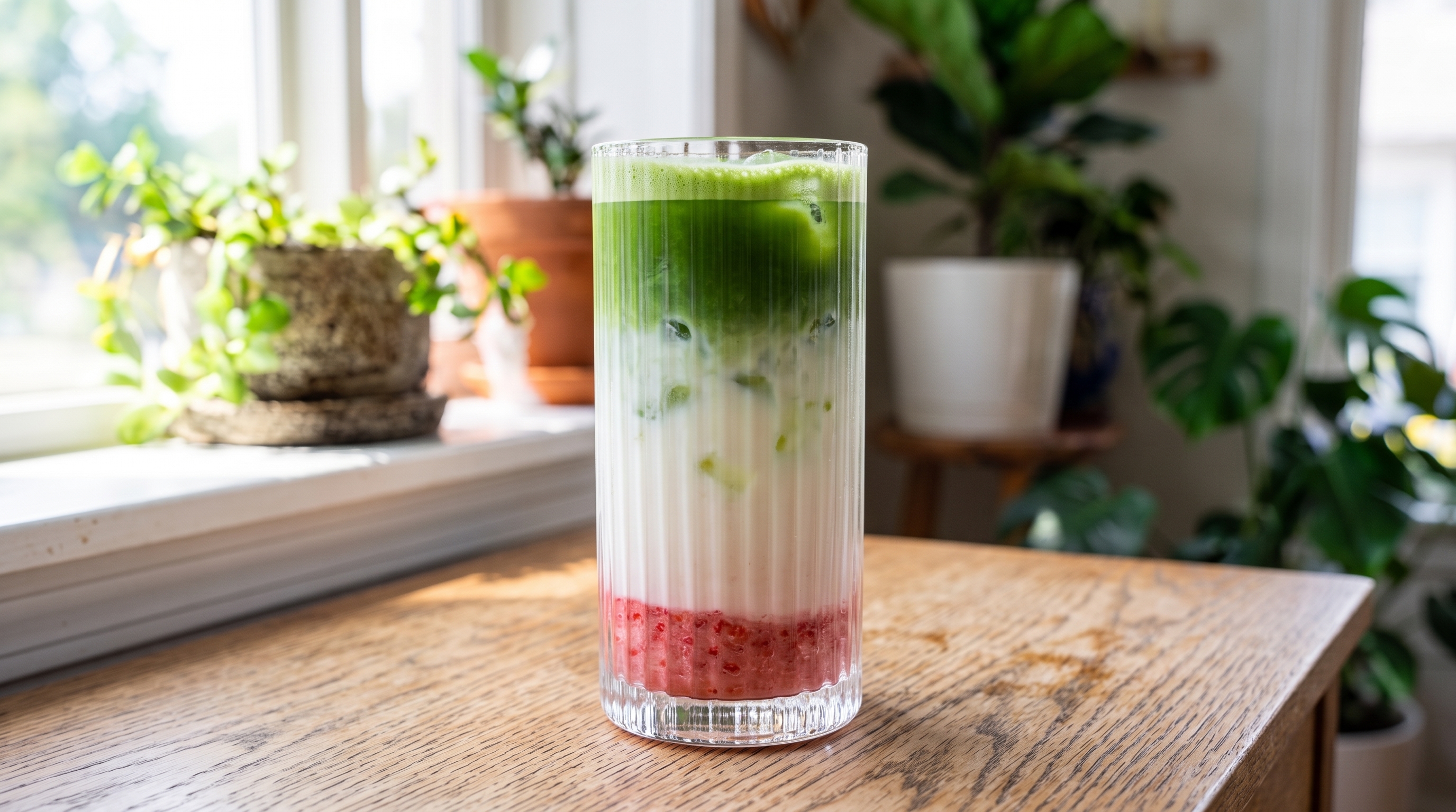 Рецепт #3 — Strawberry Matcha Latte