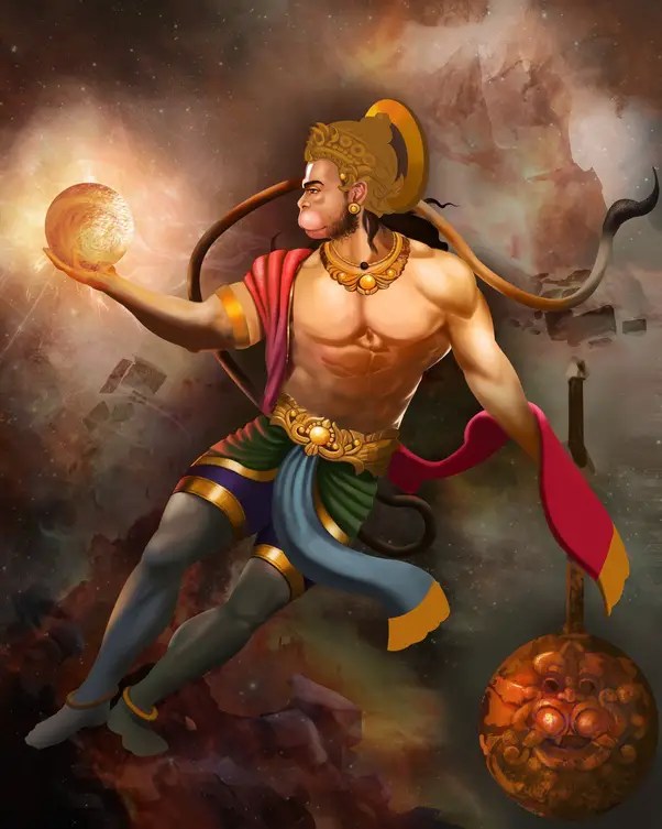 Hanumana and Sun