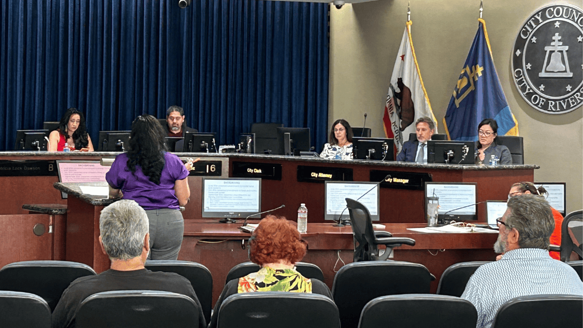 A photo inside the chambers for the committee meeting.