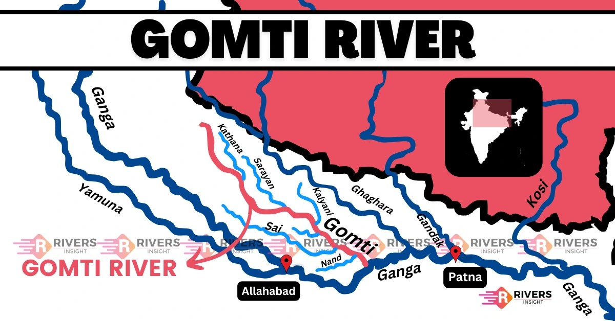 Himalayan Rivers Rivers Insight Gomti River Map On India With