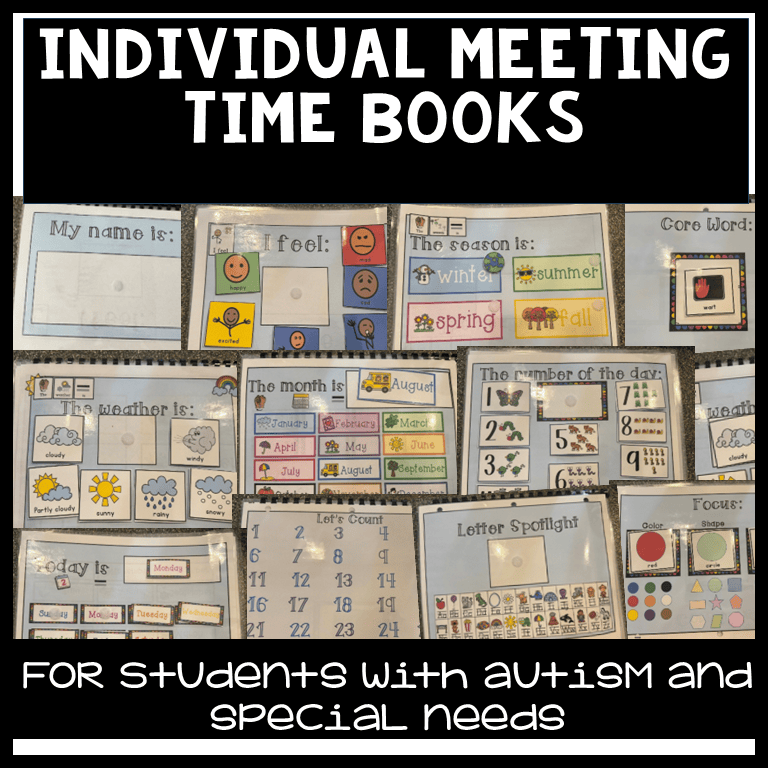 Morning Meeting Interactive Book | Special Education Autism AAC Calendar Time